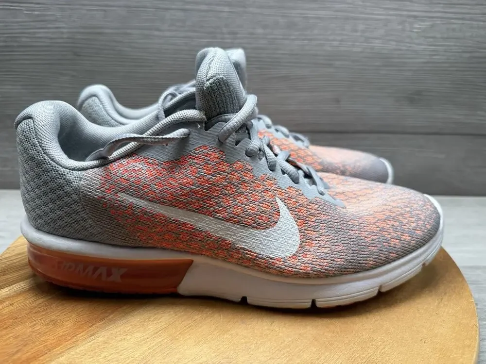 Nike Air Max Sequent 2 852465 005 Grey/White Mango Women 10